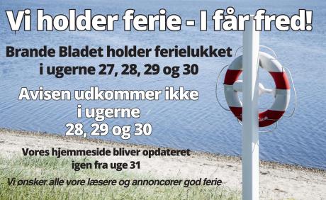 Brande Bladet sommerferie