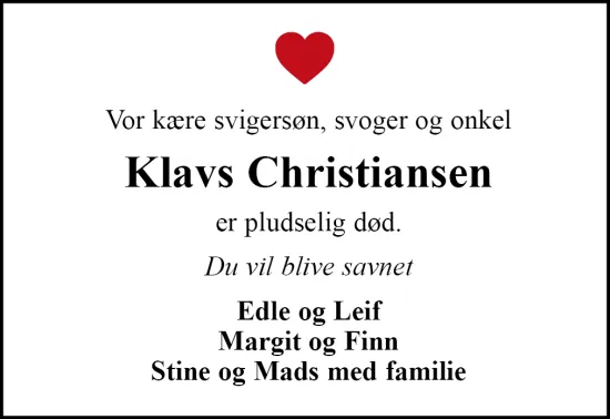 Klavs familie