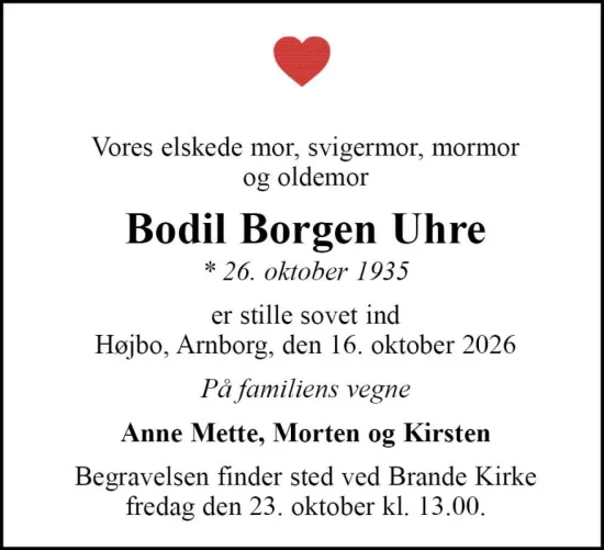 Bodil Borgen Uhre