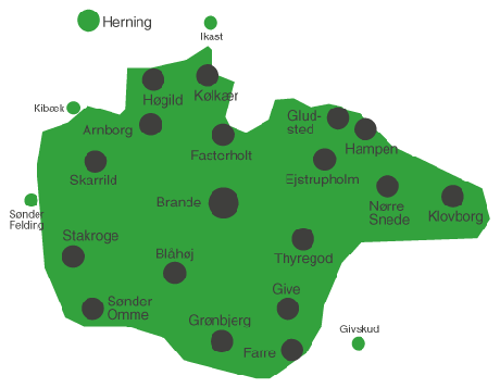 Udgivelsesområde for Brande Bladet